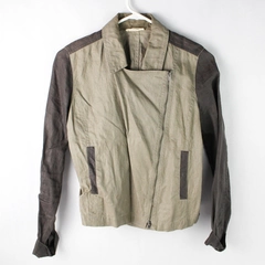 Eileen Fisher Women's Linen Jacket Gray Tone Size XS