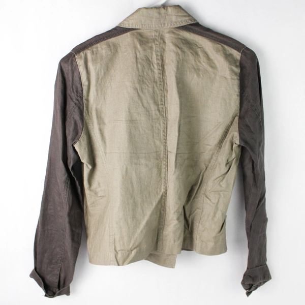 Eileen Fisher Women's Linen Jacket Gray Tone Size XS