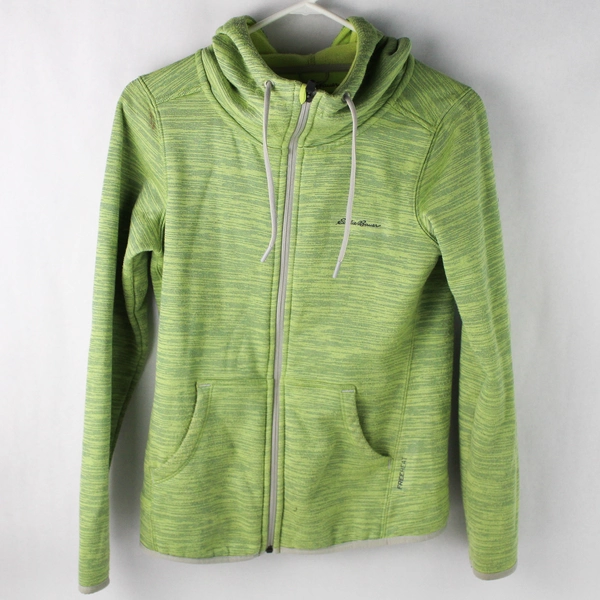 Eddie Bauer Women's XS Green Full Zip Jacket Cotton Casual Wear