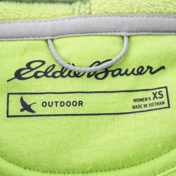 Eddie Bauer Women's XS Green Full Zip Jacket Cotton Casual Wear