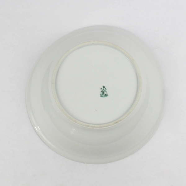 P K Silesia China Green Roses Bowl Lusterware 9" Diameter