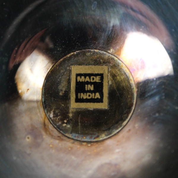 Lot of 2 Vintage Mid Century Modern Silver Plate Wine Goblets 8.25 Inch Tall