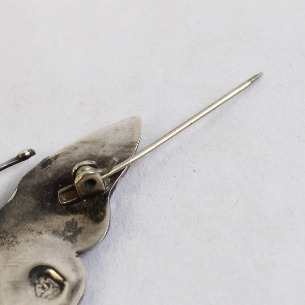 Vintage CBS Sterling Silver And Abalone Shell Butterfly Brooch Made In Mexico