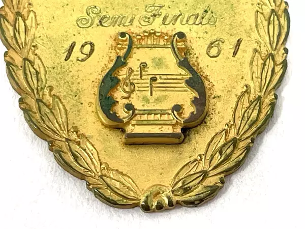 Vintage KRDU Kids Talent Show 1961 Medal Brass Patina Collectible 1.5"