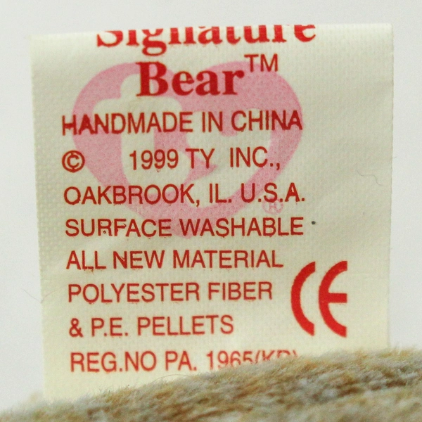 Lot of 2 TY Beanie Baby 1999 Signature Bears Silver Tag PE Pellets