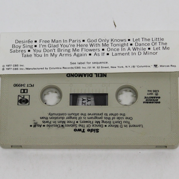 Neil Diamond I'm Glad You're Here With Me Tonight Cassette 1977 Good Condition