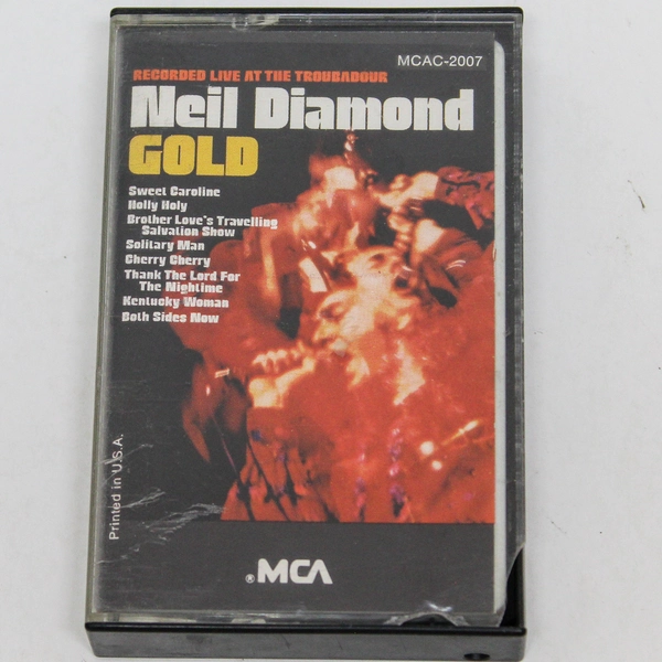 Neil Diamond Gold Live At The Troubadour Cassette Tape MCA Good Condition