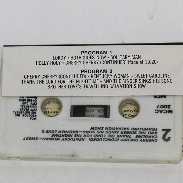 Neil Diamond Gold Live At The Troubadour Cassette Tape MCA Good Condition