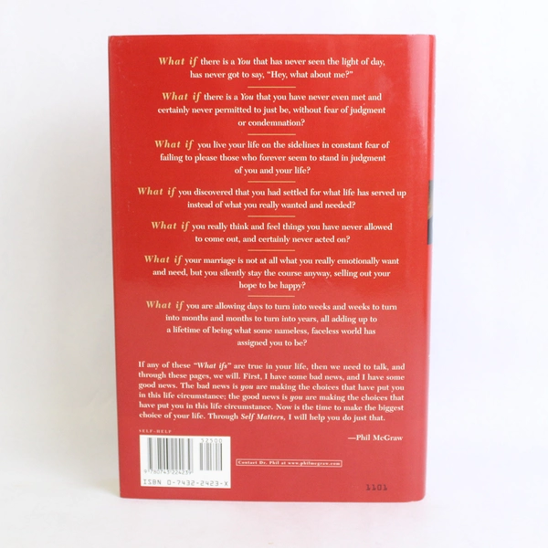 Self Matters by Phillip C McGraw (Dr Phil) 2001 Hardcover Dust Jacket 1st Ed