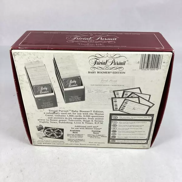 1983 Trivial Pursuit Baby Boomer Edition Subsidiary Card Set