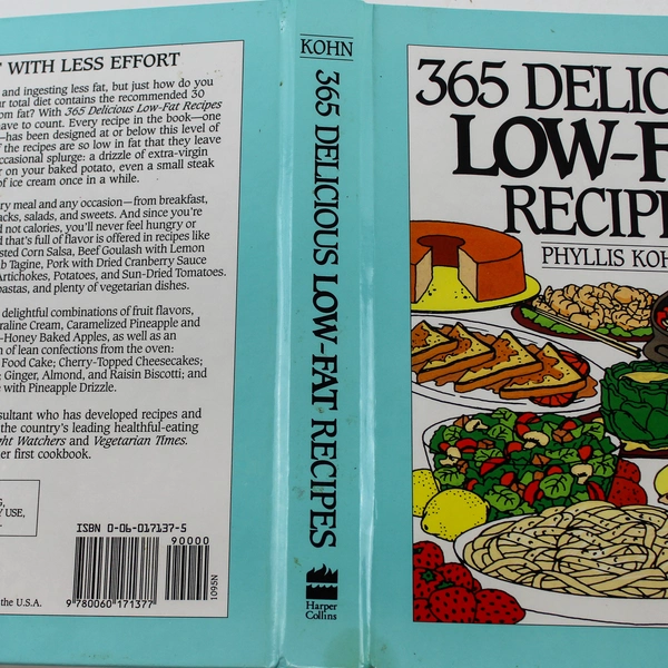 365 Delicious Low-Fat Recipes by Phyllis Kohn Hardcover Cookbook 1st Ed.