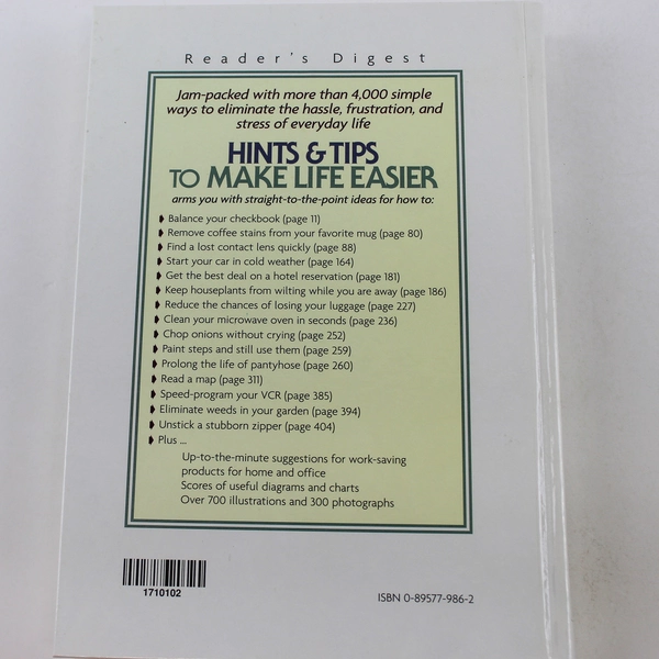 Hints & Tips to Make Life Easier by Nancy Shuker Reader's Digest Hardcover