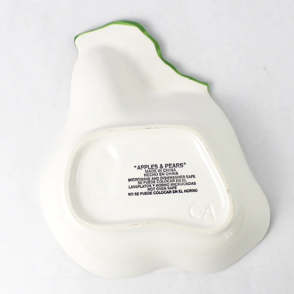 Clay Art Apples And Pears Dip Ceramic Bowl