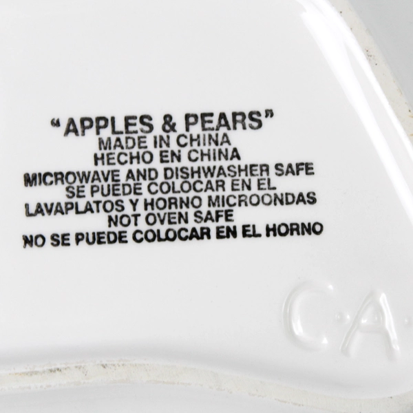 Clay Art Apples And Pears Dip Ceramic Bowl