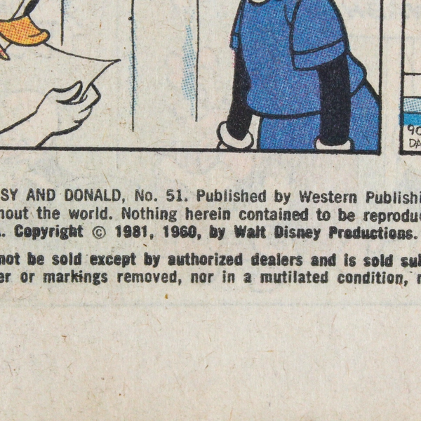 Walt Disney Daisy & Donald Comic Book No. 51 Whitman 1981 Good Condition