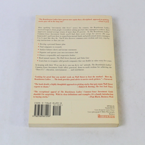 The Beardstown Ladies' Common Sense Investment Guide 1994 Paperback Book