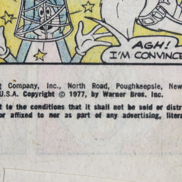 Vintage Bugs Bunny No. 188 Comic Book 1977 Warner Bros. Collectible