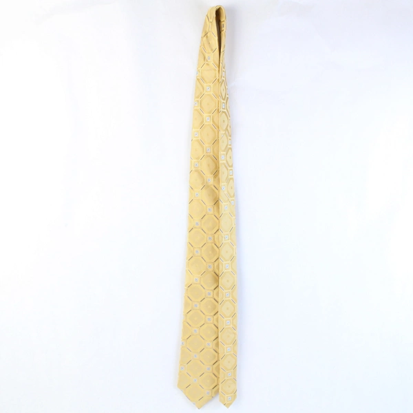 Michael Kors Gold & Blue Geometric Men's Neck Tie 60"