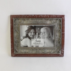 Metal & Wooden Frame for 4"x6" Photo with Friends Monogram on 