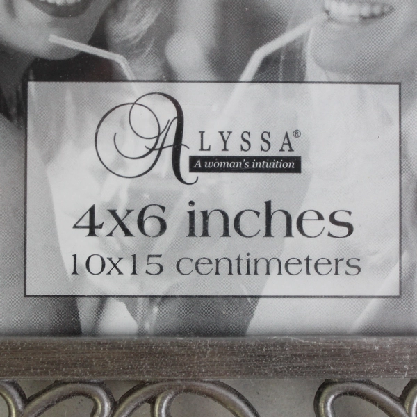 Metal & Wooden Frame for 4"x6" Photo with Friends Monogram on 