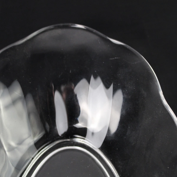 Clear Oval Glass Dish For Vegetables Chips 12 Inches Long