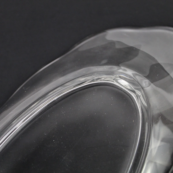 Clear Oval Glass Dish For Vegetables Chips 12 Inches Long