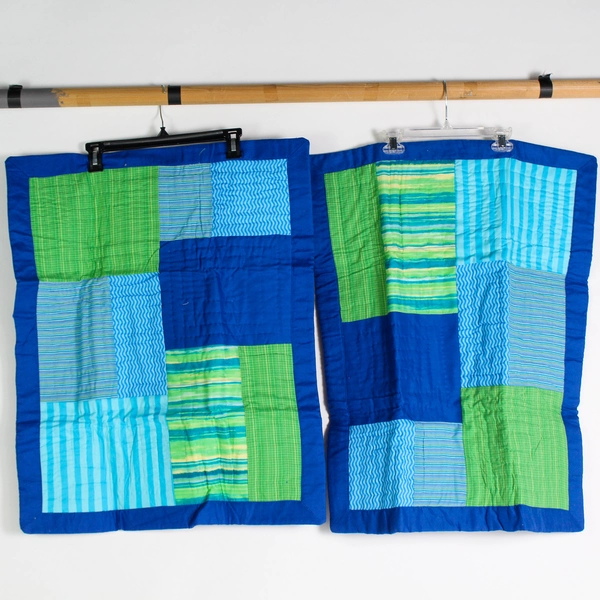 Set of 2 Nobility Standard Sham Muy Caliente Green Blue 20" x 26" 100% Cotton