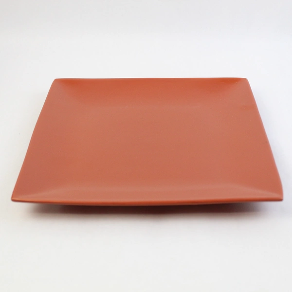 Set of 3 World Market Square Burnt Orange Platters 11 Inch