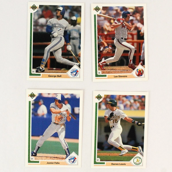 Lot of 170 Vintage 1991 Upper Deck Baseball Cards - Good Condition