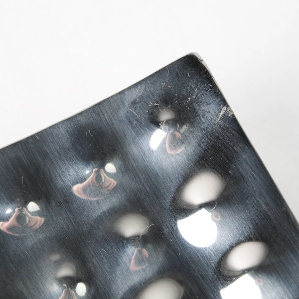 Soho Living Silver Tone Aluminum Bubble Pattern Rectangular Tray