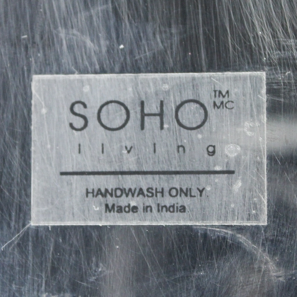 Soho Living Silver Tone Aluminum Bubble Pattern Rectangular Tray