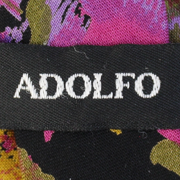 Adolfo Multicolored Abstract Pattern Men's Necktie 60"