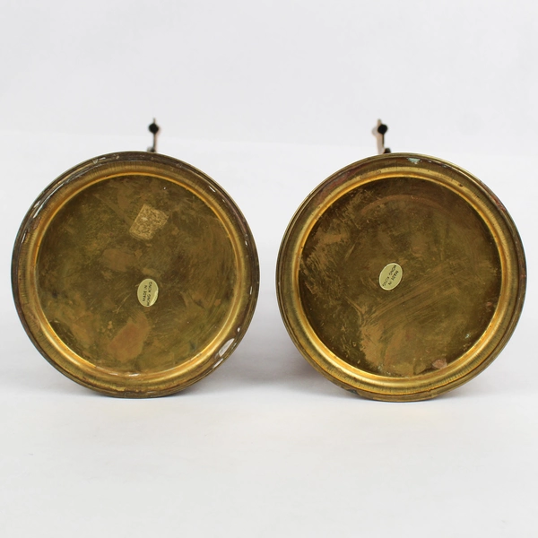 Lot of 2 Vintage Candle Holder Brass Copper Angel No Candle Cup Figurine