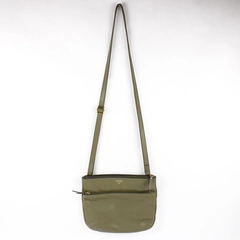 Fossil Army Green Faux Leather Crossbody Purse Gold-Tone Hardware
