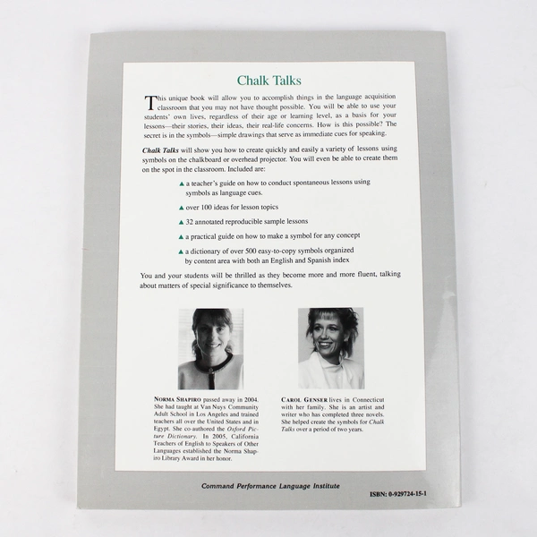 Chalk Talks by Norma Shapiro & Carol Genser 2005 5th Printing Paperback