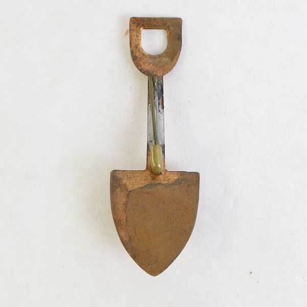 Vintage Copper Miners Shovel With Pyrite Sample Brooch