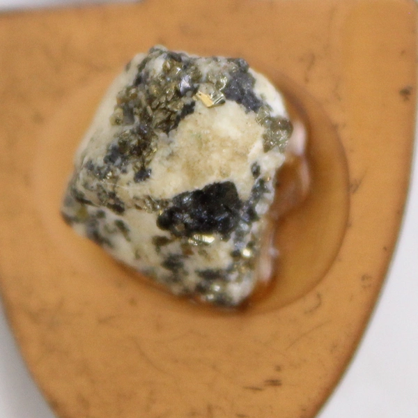 Vintage Copper Miners Shovel With Pyrite Sample Brooch