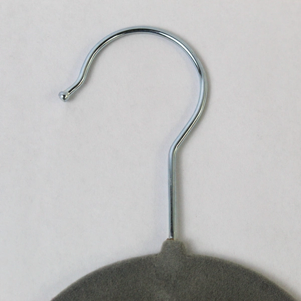 Lot of 10 Gray Felt Children's Hangers with Metal Hooks, Notched