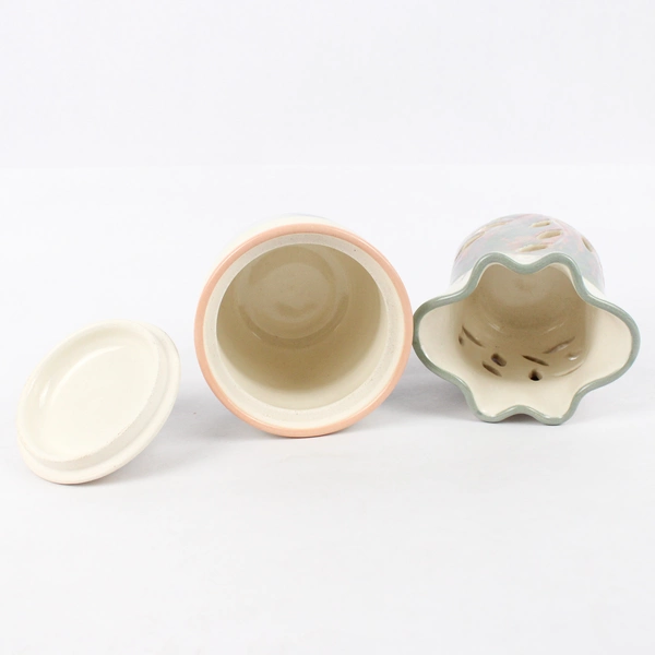 Lot Of 2 Handmade IP Lord Ceramics Pastel Pink Blue Purple