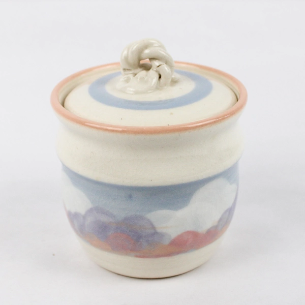 Lot Of 2 Handmade IP Lord Ceramics Pastel Pink Blue Purple