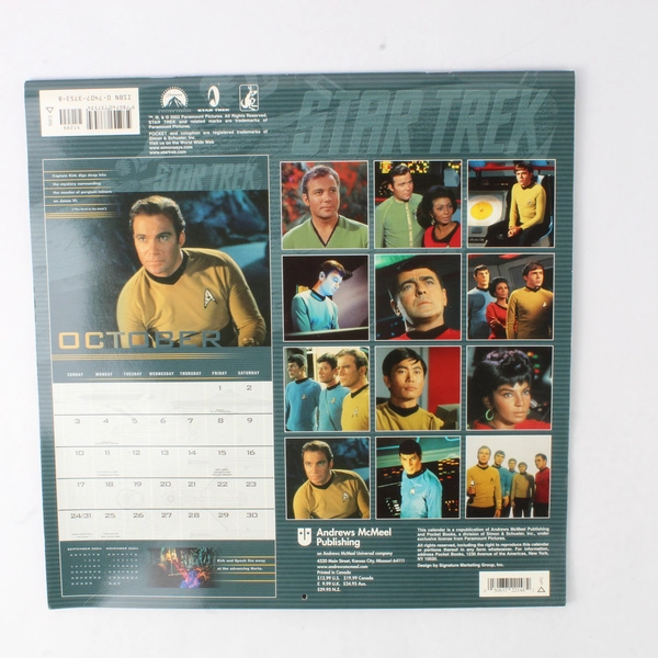 2004 Star Trek 12 Month Calendar Sci-Fi Collectible