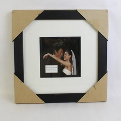 10x10 Black Photo Frame With White Matte for 5x5 Image