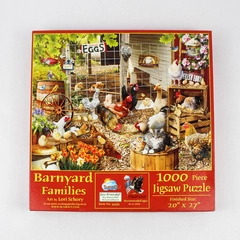 SunsOut 1000 Piece Puzzle Barnyard Families Finished Size 20" x 27" 