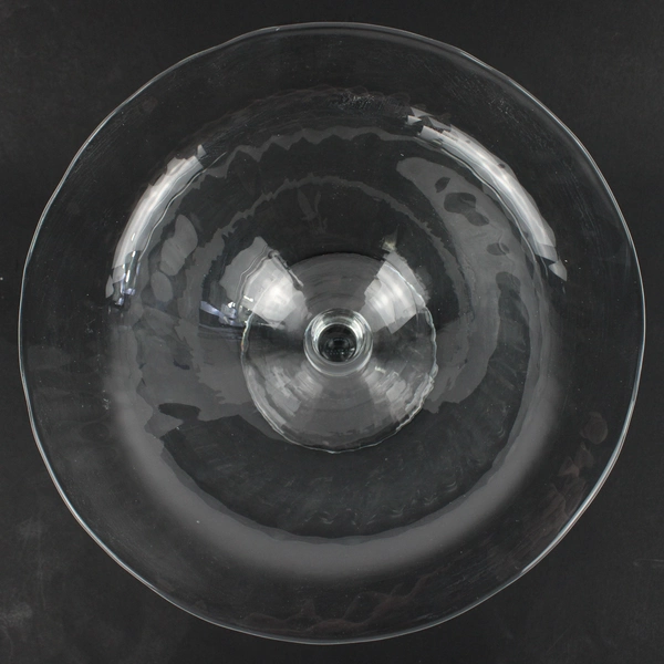 Crabtree & Evelyn Clear Glass Trifle Fruit Bowl Simple 12" Diameter 7.5" Tall