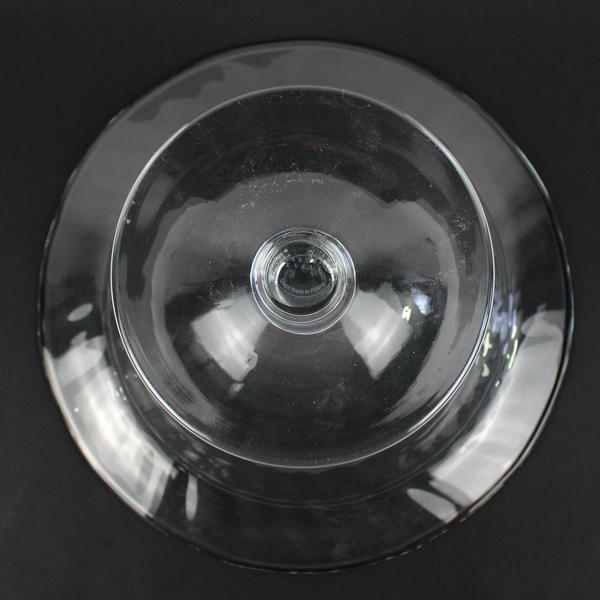 Crabtree & Evelyn Clear Glass Trifle Fruit Bowl Simple 12" Diameter 7.5" Tall