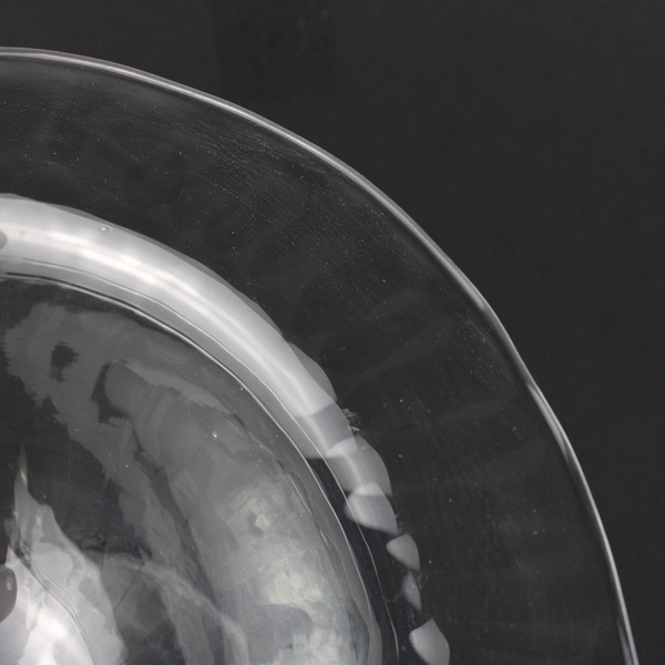 Crabtree & Evelyn Clear Glass Trifle Fruit Bowl Simple 12" Diameter 7.5" Tall