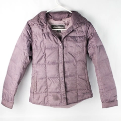Eddie Bauer Women's Purple Button Up Puffer Jacket Size XS