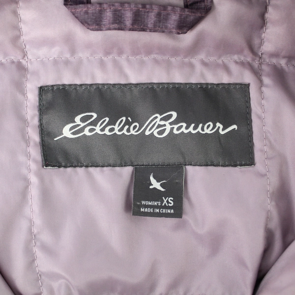 Eddie Bauer Women's Purple Button Up Puffer Jacket Size XS