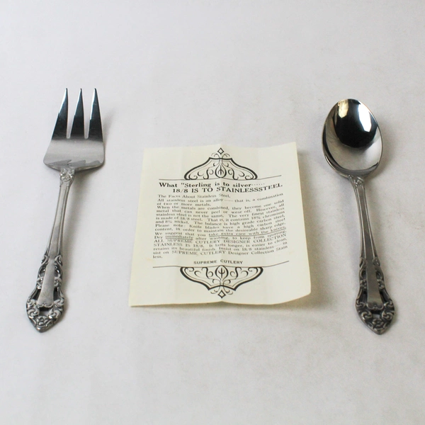 2-Piece Supreme Cutlery Sir George Serving Fork & Spoon Set 18/8 Stainless Steel