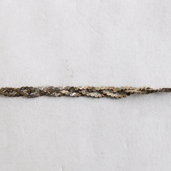 Sterling Silver 925 Double Link Chain Bracelet 7" Long Italy